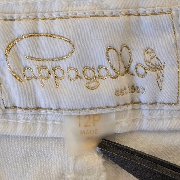 Pappagallo Womens High Rise Scalloped Hem Capri Pants White Size 12P - Picture 4 of 12